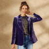 Women's Gold Velvet Suit Jacket