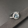 Luxury Zircon Round Crystal Ring