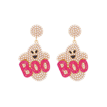 Cute Pearl BOO Ghost Earrings For Women